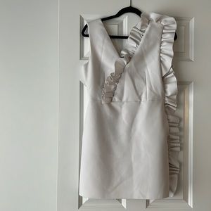 MSGM milano white ruffle mini short dress size 44